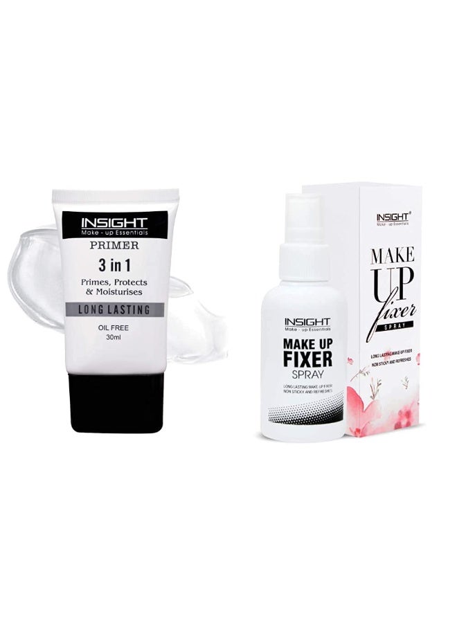 Insight Primer | 3 In 1 Oil Free (PRIMER) 30ml & Insight Makeup Fixer 75ml - Image 1